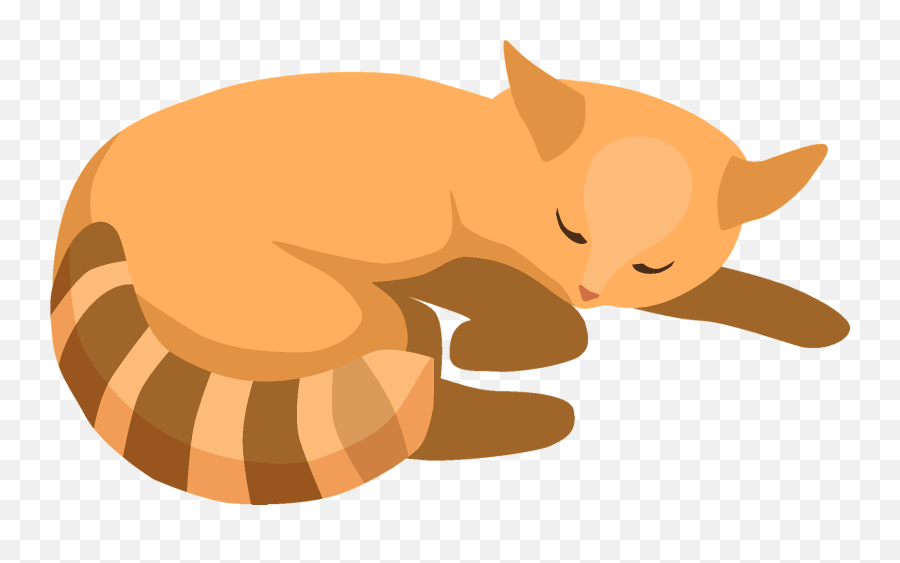 Sleeping Cat Clipart - Cat Sleeping Clip Art Png,Cat Transparent