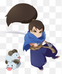 Yasuo Protecting Poros - Fictional Character png