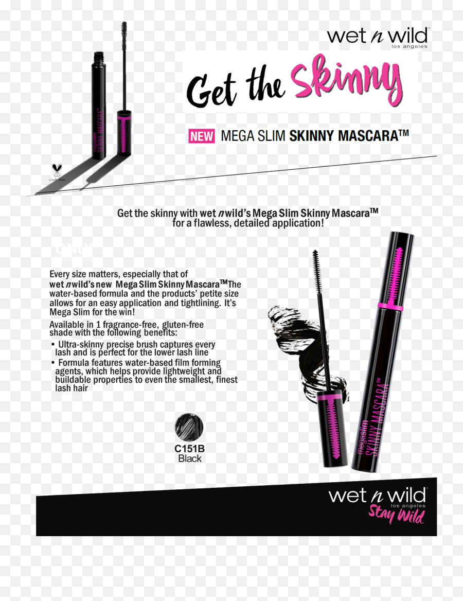 Wet N Wild Mega Slim Skinny Mascara - Vertical Png,Color Icon Kohl Eyeliner Pencil