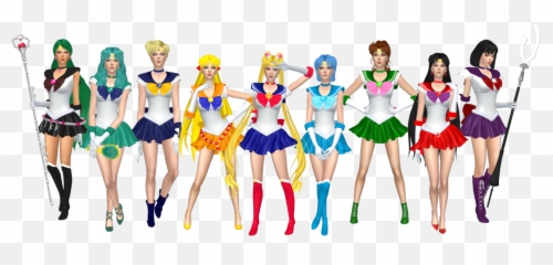 Sailor Moon Classic Pack V2 The Probleme With Skirt In - Sims 4 png