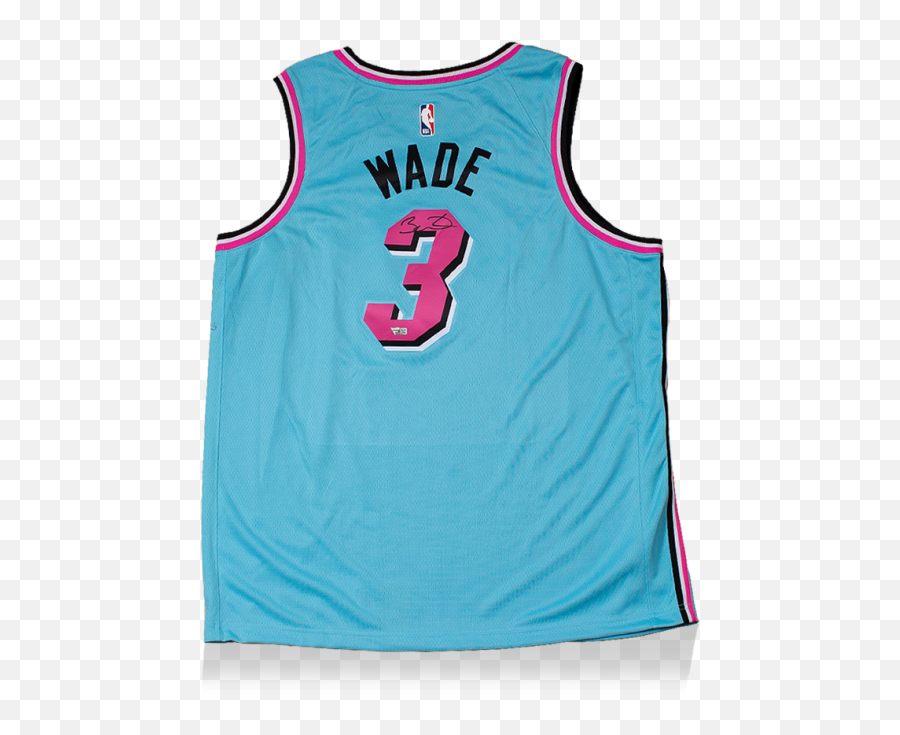 Dwyane Wade Back Signed Miami Heat - Sleeveless Png,Nba Icon Jersey