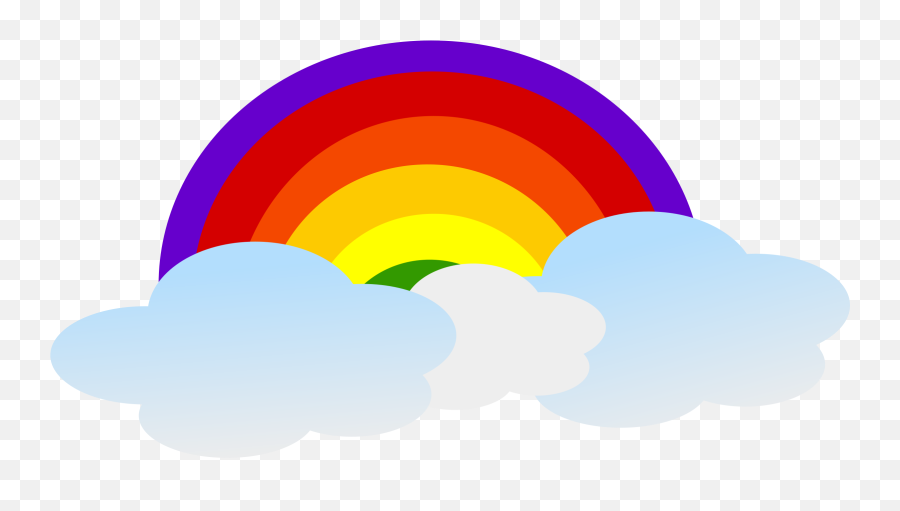 Download Drawn Rainbow Cloud Png - Cute Cloud Clipart With Rainbow,Cartoon Cloud Transparent