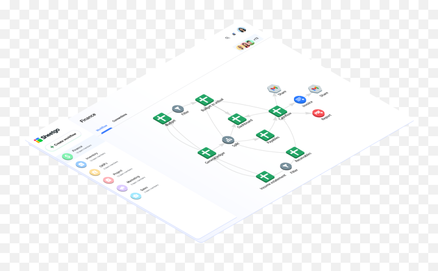 Sheetgo - Connect Spreadsheets Automate Your Work Dot Png,Cara Menampilkan Icon Network Connection