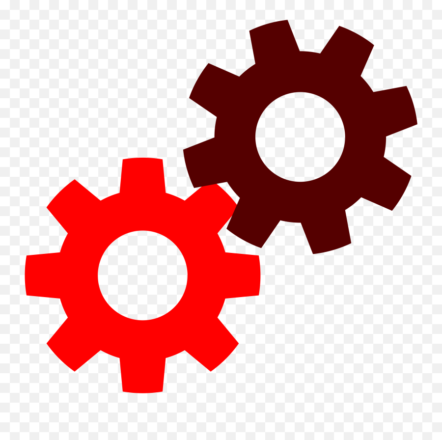 Gears Clipart Red - Transparent Gears Clipart Png,Gears Transparent