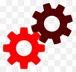 Gears Clipart Red - Transparent png