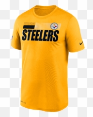 Pittsburgh Steelers Menu0027s Nike Short Sleeve Playbook Sideline Gold T - Shirt Cruise Planners png
