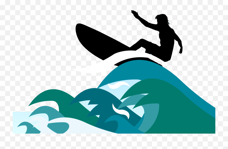 Download Surfing Surfboard Clip Art - Surfing A Wave Clipart Surf Png,Wave Clipart Png