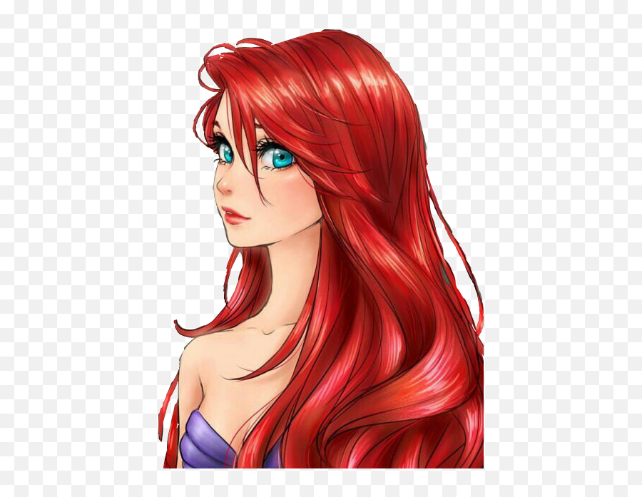 Freetoedit Ariel Arielsticker Disney Notmine Anime - Anime Redheads Fan Art Girls Png,Ariel Png