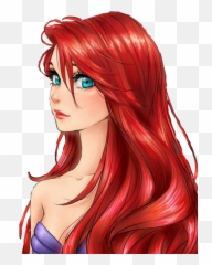 Freetoedit Ariel Arielsticker Disney Notmine Anime - Anime Redheads Fan Art Girls Png,Ariel Png