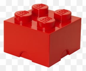 Lego Storage Brick 4 Red - Red Lego png