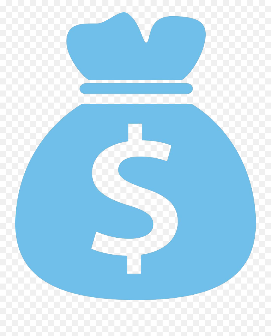 Download Hd Money Bag Payment Icon - Money Icon Png Blue,Money Bag Icon Png