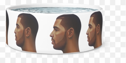 Drake Face Dog Bowl - Fitness Professional Png,Drake Face Png