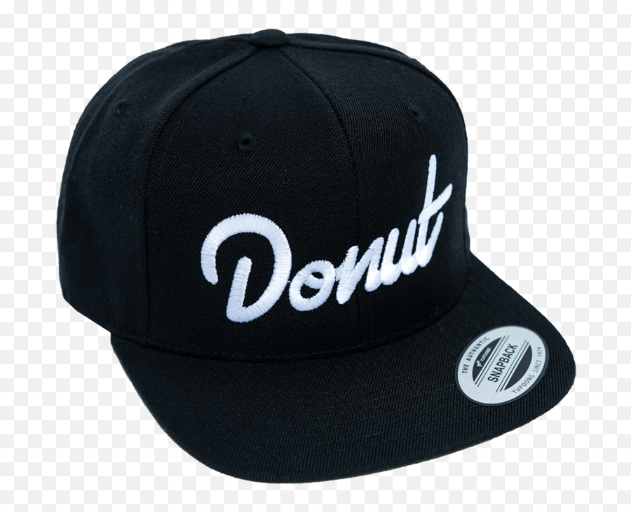 Donut Snapback Hat - Black U2013 Donut Media Store Donut Media Hats Png,Black Cap Png