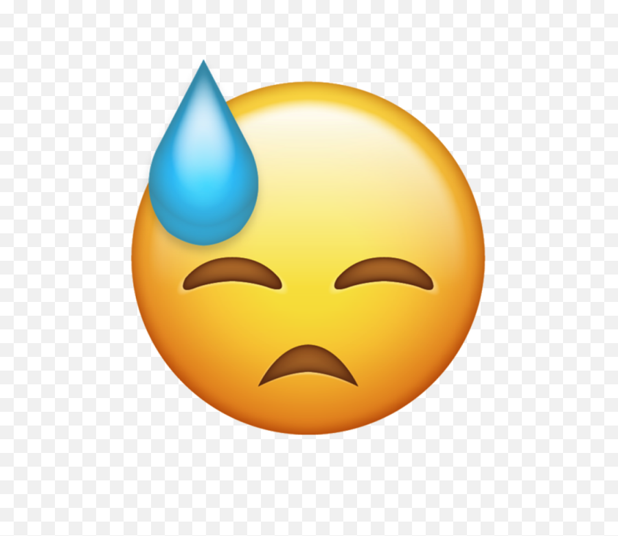 Download Sweat Emoji Transparent Background - Full Size Png Face With Cold Sweat Emoji,Shocked Emoji Transparent