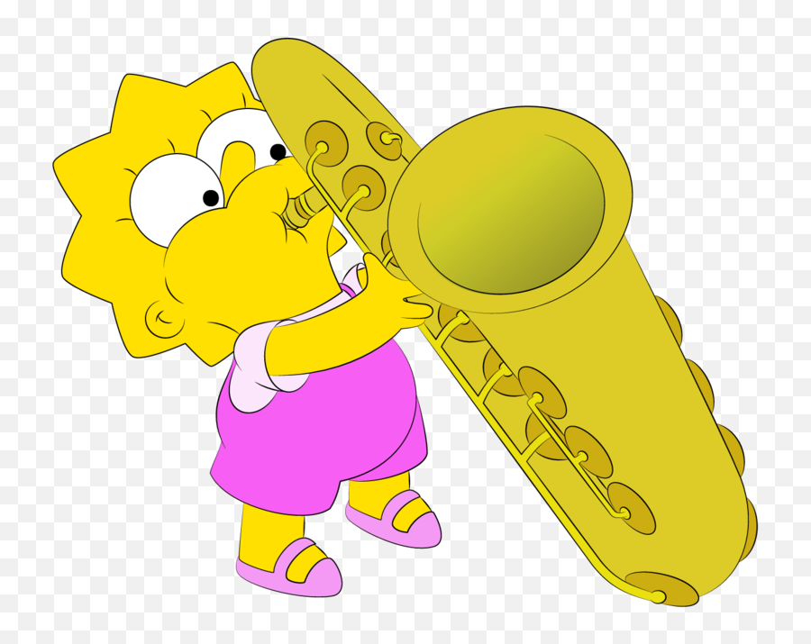 Lisas Sax The Simpsons Png Cartoon Clip Transparent - Full Simpson Lisa,The Simpsons Png