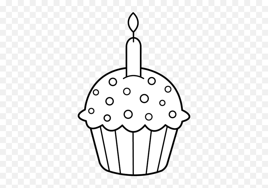Cupcake Black And White Outline - Colouring Page Of Cupcake Png,Cupcake Clipart Png