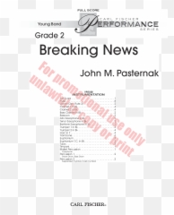 Breaking News By John M Pasternak Jw Pepper Sheet Music - Lotus Dance Violin Orchestra png