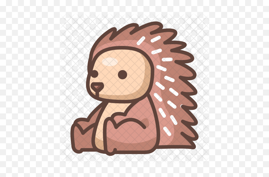 Porcupine Icon Of Colored Outline Style - Porcupine Icon Png,Porcupine Png