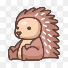 Porcupine Icon Of Colored Outline Style - Porcupine Icon Png,Porcupine Png