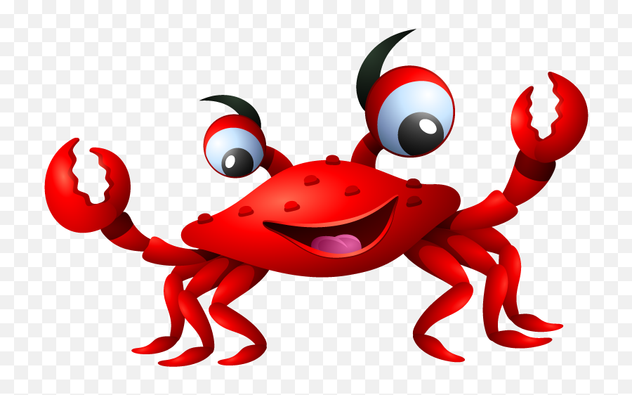 Seafood Clipart Red Crab - Cartoon Transparent Background Crab Png,Crab Clipart Png