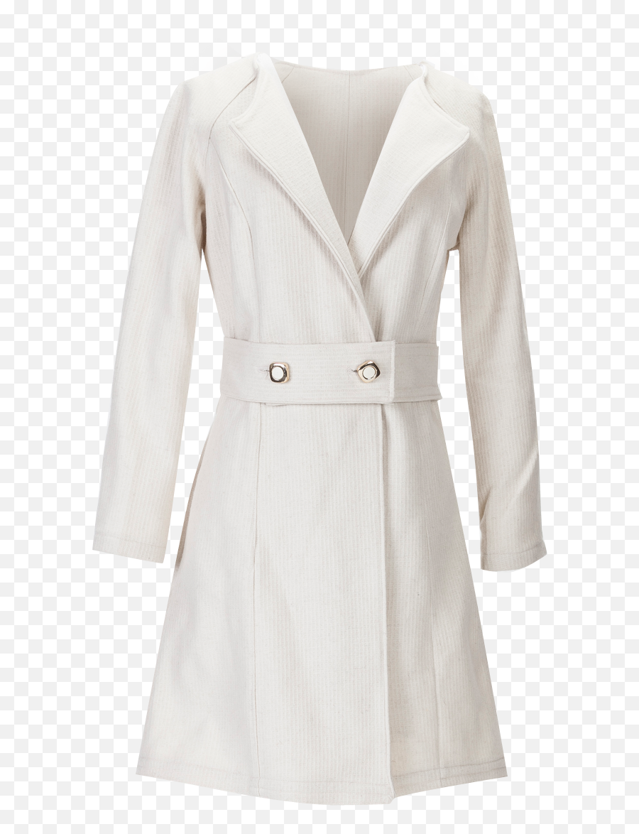 White Wool Long Jacket - Winter White Wool Coat Png,Trench Coat Png