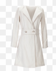 White Wool Long Jacket - Winter White Wool Coat Png,Trench Coat Png