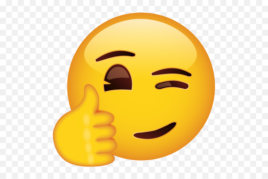 Emoji - Thumbs Up Wink Png,Wink Emoji Transparent