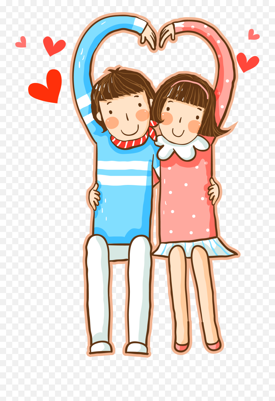Anime Couple Clipart Free Png Images - Cute Couple Png Love Cartoon,Anime Couple Png