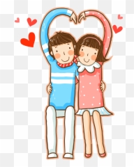 Anime Couple Clipart Free Png Images - Cute Couple Png Love Cartoon,Anime Couple Png