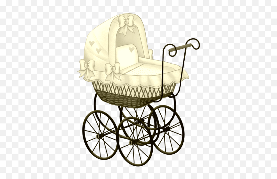 Yellow Baby Carriage Clip Art - Vintage Baby Stroller Vintage Baby Carriage Clipart Png,Stroller Png