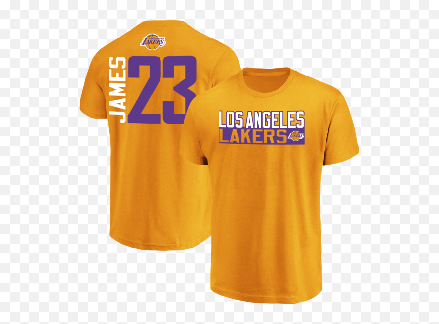 Download Hd Lebron James Los Angeles Lakers Majestic Gold - Los Angeles Lakers T Shirt Png,Lebron James Lakers Png