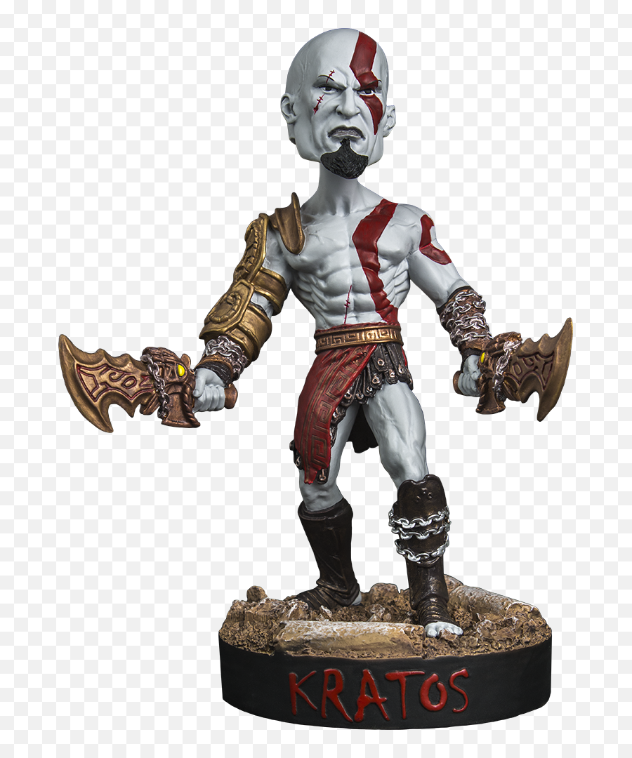 God Of War - Kratos Resin Bobble Head Head Knocker God Of War Png,God Of War 2018 Logo