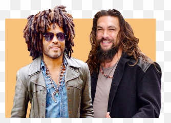 Jason Momoa Lenny Kravitz And Lisa - Lenny Kravitz And Losa Boneg Png,Jason Momoa Png