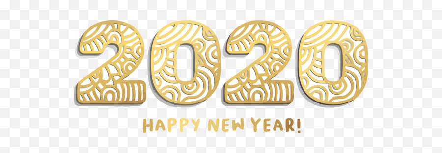 Download New Year 2020 Font Text Number For Happy Holiday Hq - Clip Art Png,Happy New Year 2019 Transparent Background