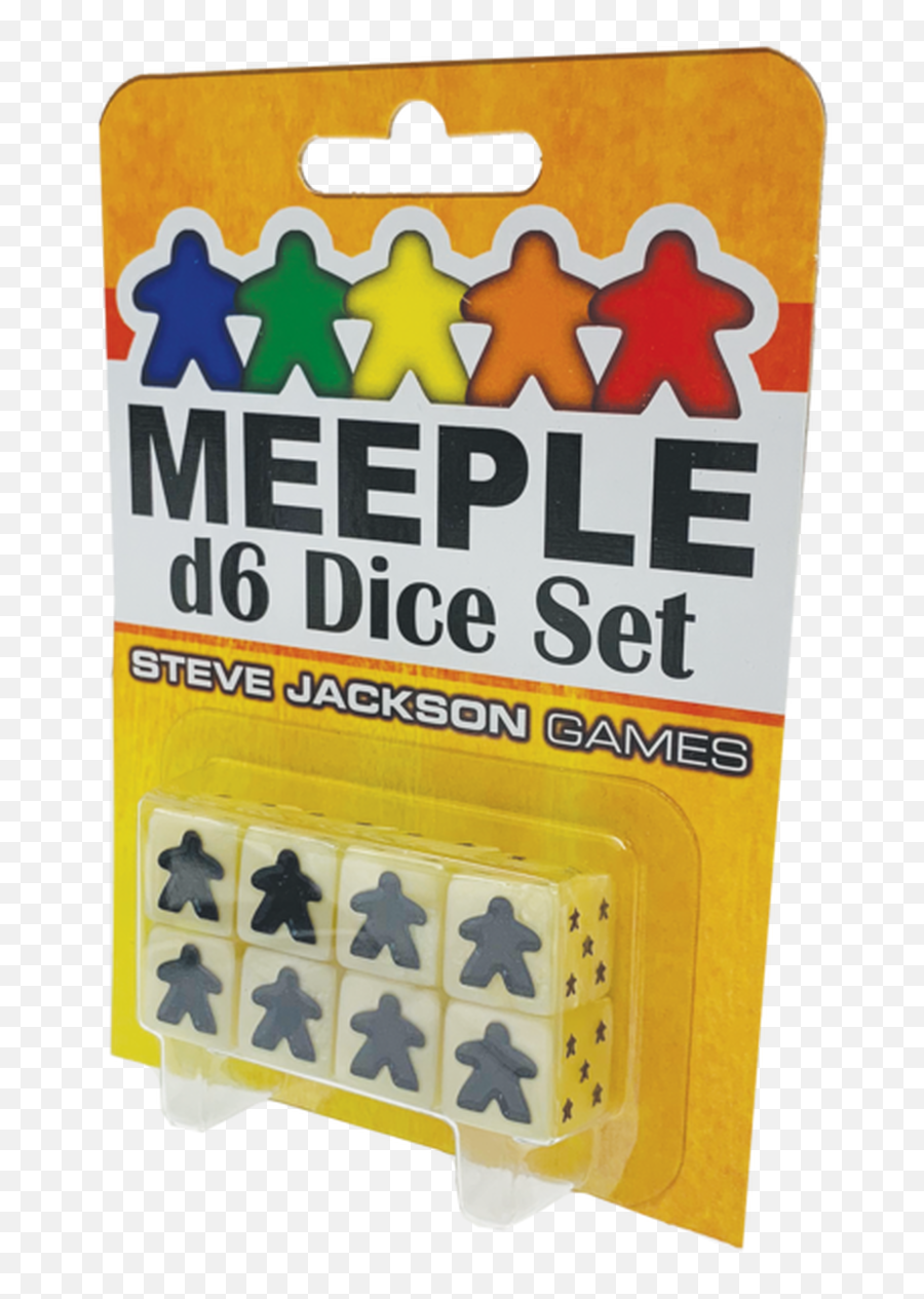 Meeple D6 Dice Set - White 8ct Label Png,Meeple Png