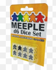 Meeple D6 Dice Set - White 8ct Label Png,Meeple Png
