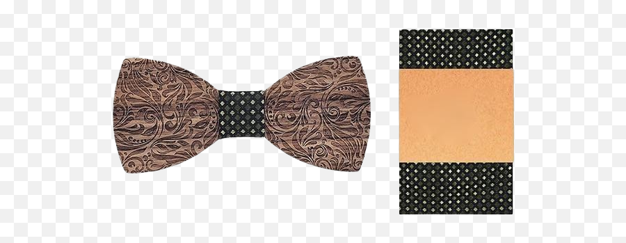 Wooden Bow Tie And Suit Pocket Square - Bow Png,Bow Tie Transparent