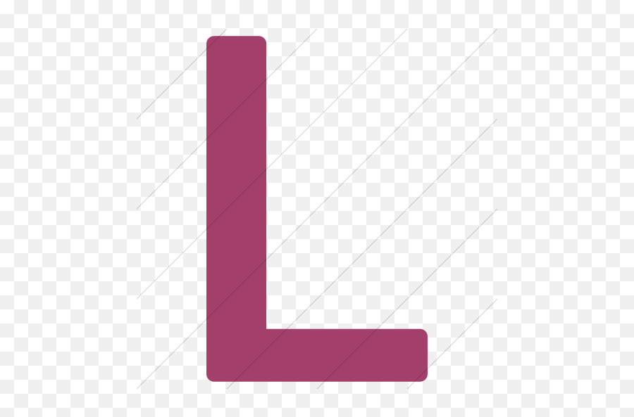 Simple Pink Alphanumerics Uppercase - L Letter Pictures Simple Png,Letter L Icon