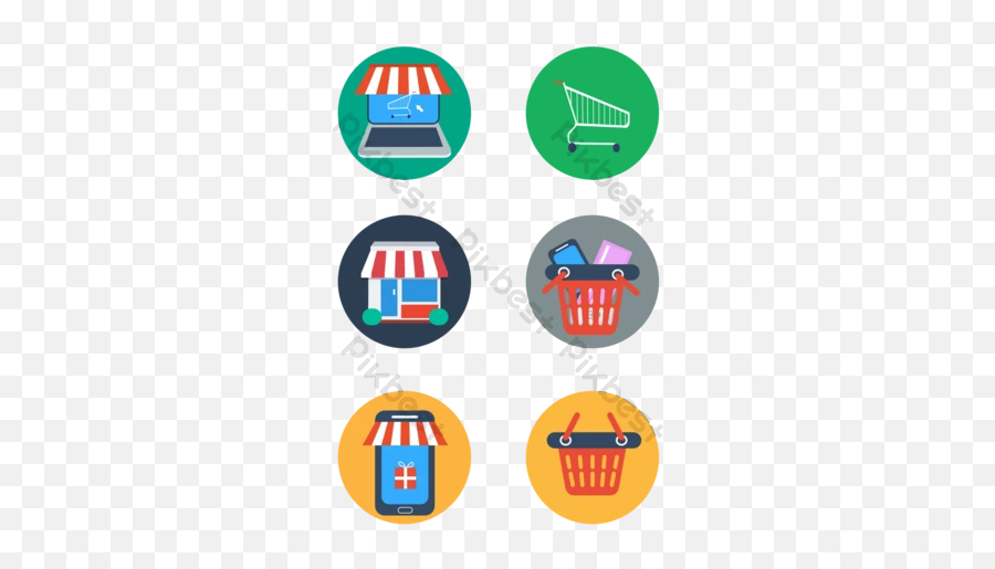 Shopping Cart Flat Icon Images Free Psd Templatespng And - Horizontal,Shopping Bag Icon Flat
