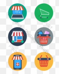 Shopping Cart Flat Icon Images Free Psd Templatespng And - Horizontal