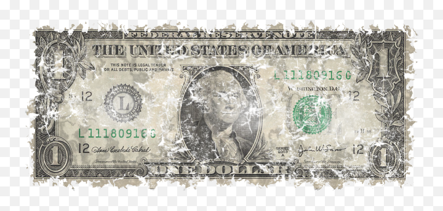 Destroyed Dollar Psd Official Psds - Destroyed Dollar Png,1 Dollar Png
