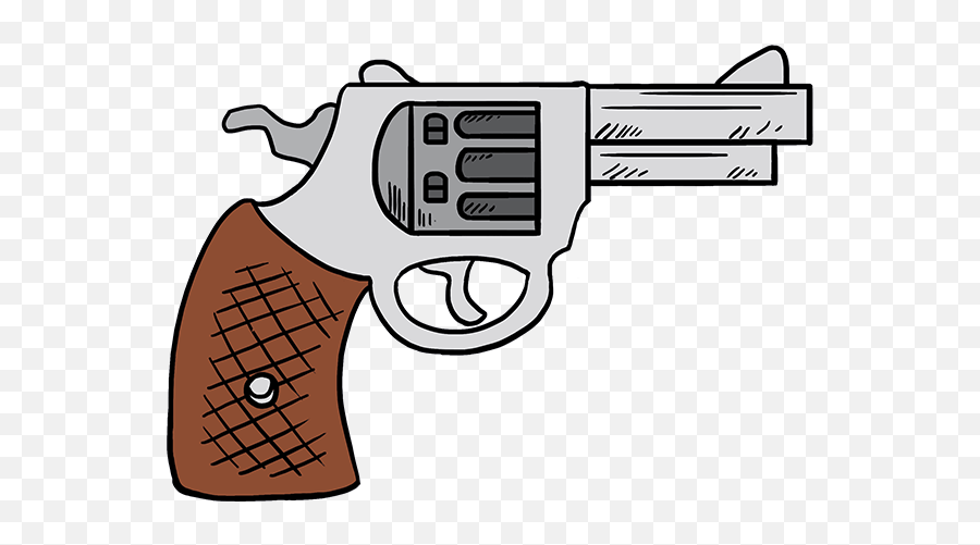 Cartoon Handgun Transparent Png - Simple Drawing Of A Gun,Cartoon Gun Png
