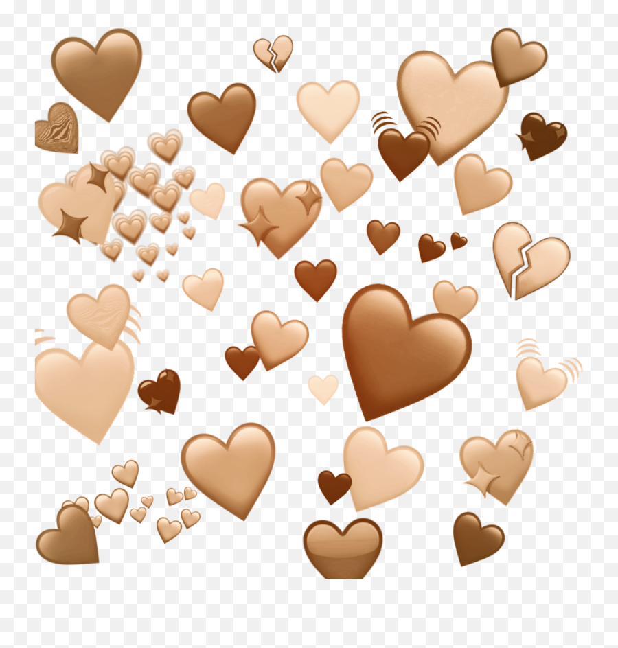 Brown Heart Png Emoji - Background Heart Emoji,Hearts Emoji Png