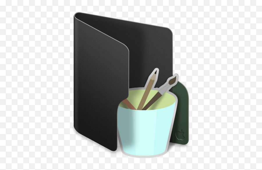 Paint Icon - Mac Os Black Folder Icons Softiconscom Marking Tool Png,Coating Icon