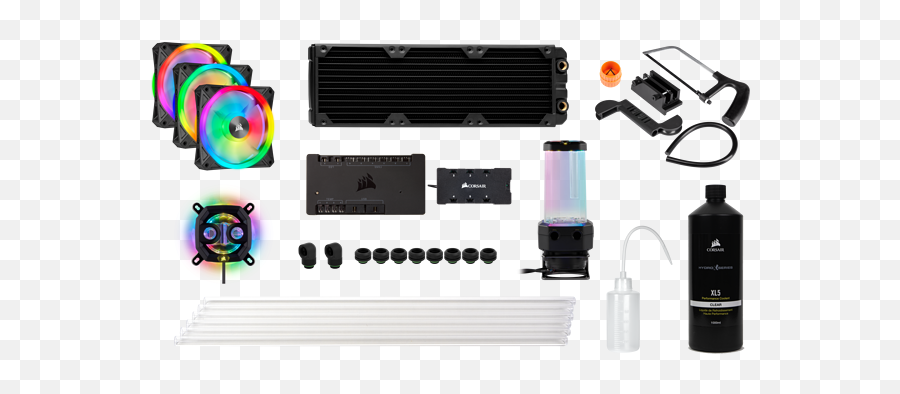 Hydro X Series Icue Xh305i Rgb Custom Cooling Kit - Corsair Hydro X Series Icue Xh305i Rgb Custom Cooling Kit Png,Gear X Icon Price