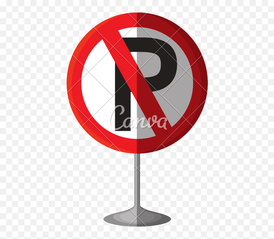 Parking Prohibited Road Sign - Icons By Canva Sign Png,Prohibited Sign Png
