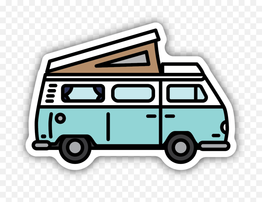 Pop - Top Camper Sticker Stickers Northwest Stickers Northwest Camper Sticker Png,Vw Van Icon