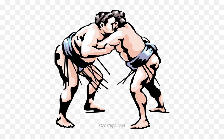 Sumo Wrestlers Royalty Free Vector Clip Art Illustration - Clipart Sumo Wrestling Png,Wrestling Icon