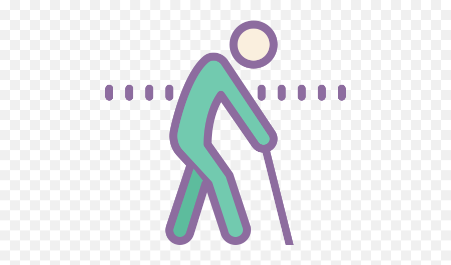 Elderly Person Icon In Cute Color Style Png