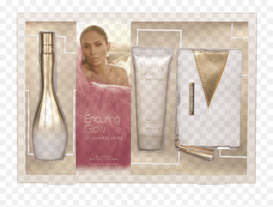 Jennifer Lopez J Lo Enduring Glow 50ml Edp 75ml Blotion Coin Purse Gift Set - Personal Care Png,Jennifer Lopez Png
